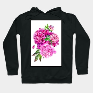 Pink Peonies Poster Peony Floral Print Blush Pink Peony Poster Peony Art Print Hoodie